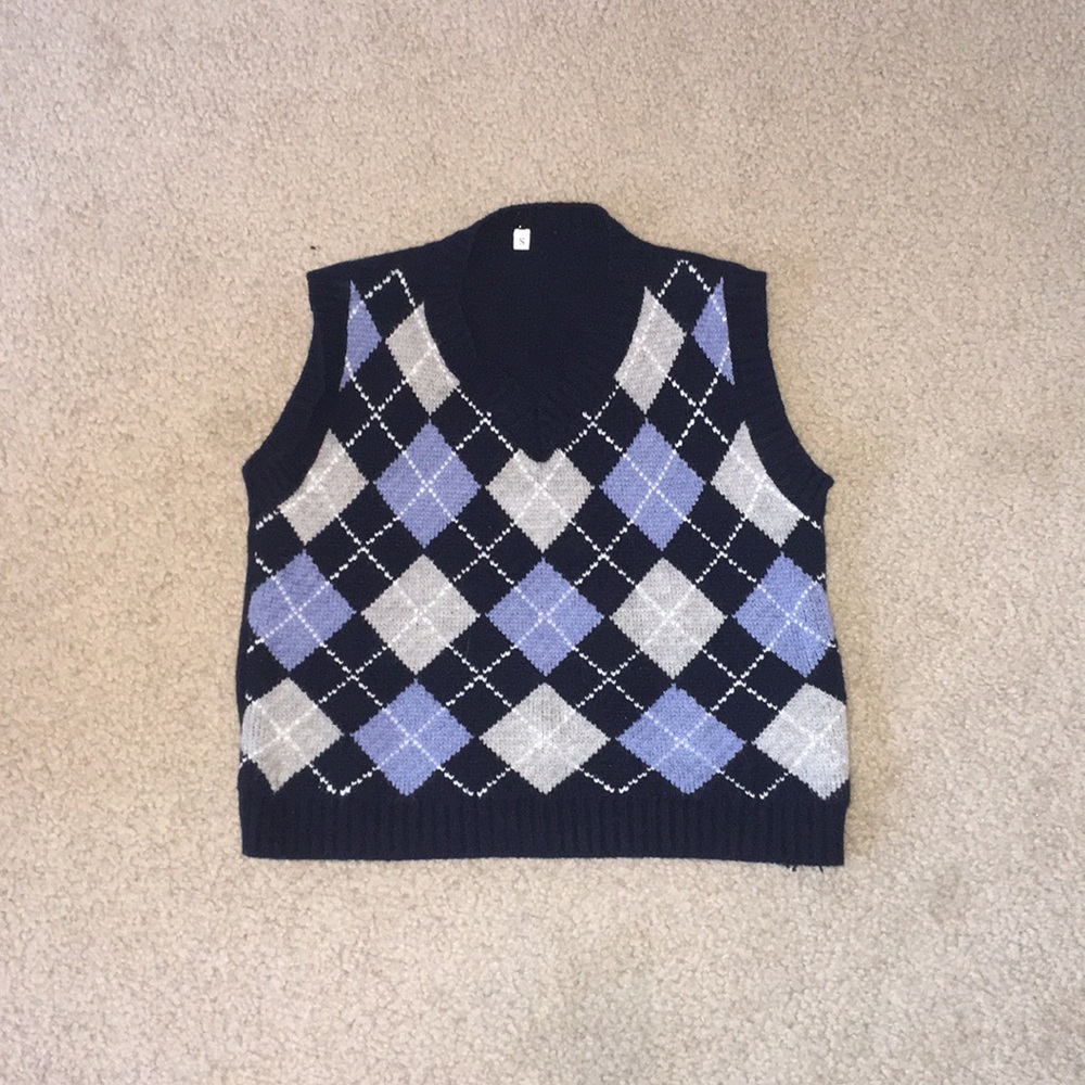 Girls knitted shortsleeved sweater vest